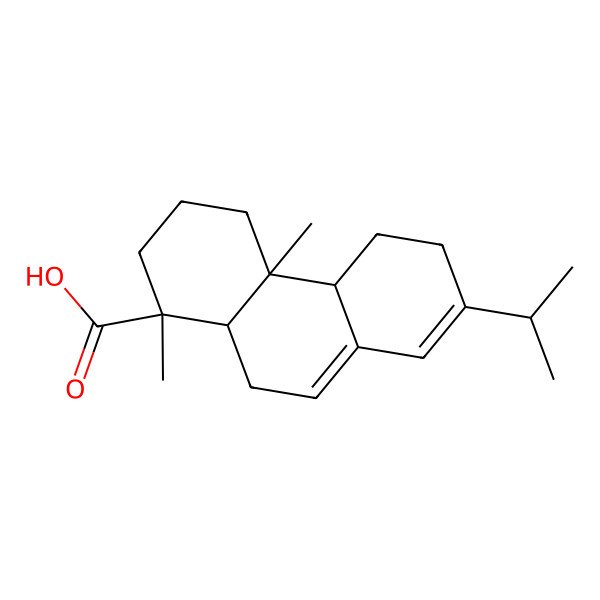 2D Structure of (1S,4aS,4bS,10aS)-1,4a-dimethyl-7-propan-2-yl-2,3,4,4b,5,6,10,10a-octahydrophenanthrene-1-carboxylic acid