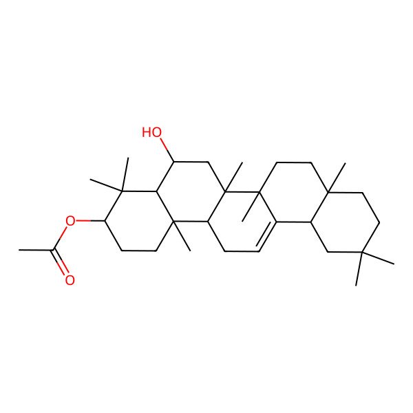2D Structure of (5-Hydroxy-4,4,6a,6b,8a,11,11,14b-octamethyl-1,2,3,4a,5,6,7,8,9,10,12,12a,14,14a-tetradecahydropicen-3-yl) acetate