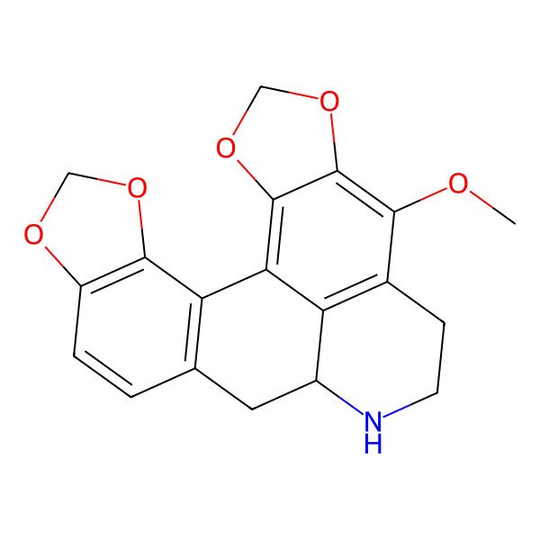 2D Structure of (12S)-17-methoxy-4,6,19,21-tetraoxa-13-azahexacyclo[10.10.1.02,10.03,7.016,23.018,22]tricosa-1(22),2(10),3(7),8,16(23),17-hexaene