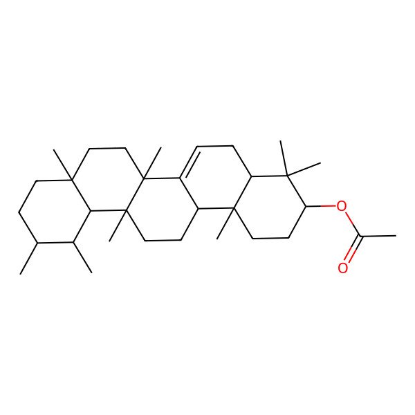 2D Structure of [(4aR,6aS,6bS,8aR,12aR,14aR,14bR)-4,4,6a,6b,8a,11,12,14b-octamethyl-2,3,4a,5,7,8,9,10,11,12,12a,13,14,14a-tetradecahydro-1H-picen-3-yl] acetate