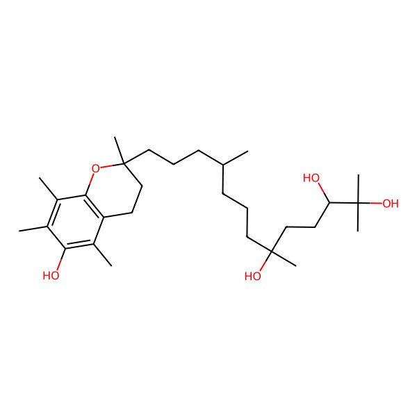 2D Structure of (3S,6R,10R)-13-[(2R)-6-hydroxy-2,5,7,8-tetramethyl-3,4-dihydrochromen-2-yl]-2,6,10-trimethyltridecane-2,3,6-triol