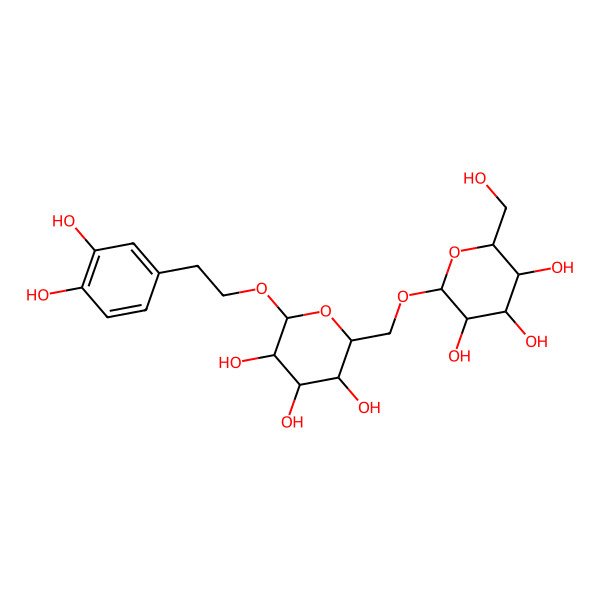 2D Structure of 2-[[6-[2-(3,4-Dihydroxyphenyl)ethoxy]-3,4,5-trihydroxyoxan-2-yl]methoxy]-6-(hydroxymethyl)oxane-3,4,5-triol
