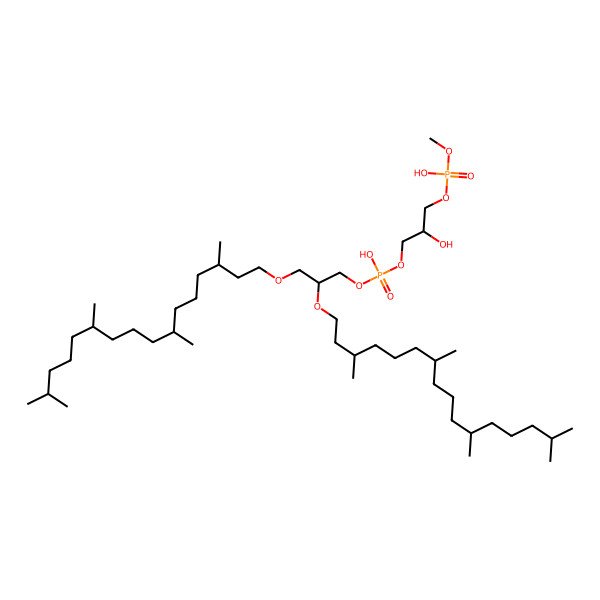 2D Structure of [3-[2,3-Bis(3,7,11,15-tetramethylhexadecoxy)propoxy-hydroxyphosphoryl]oxy-2-hydroxypropyl] methyl hydrogen phosphate
