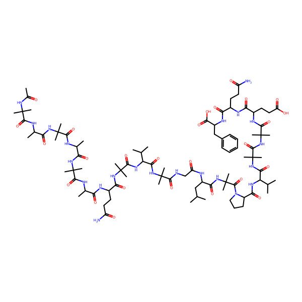 2D Structure of Ac-Aib-DL-Ala-Aib-DL-Ala-Aib-DL-Ala-DL-Gln-Aib-DL-Val-Aib-Gly-DL-Leu-Aib-DL-Pro-DL-Val-Aib-Aib-DL-Glu-DL-Gln-DL-Phe-OH