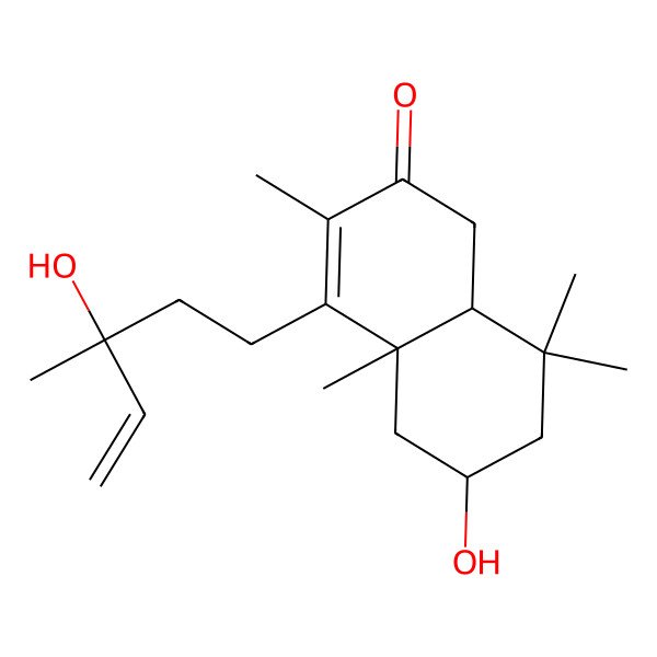 2D Structure of (4aS,6S,8aS)-6-hydroxy-4-[(3R)-3-hydroxy-3-methylpent-4-enyl]-3,4a,8,8-tetramethyl-5,6,7,8a-tetrahydro-1H-naphthalen-2-one