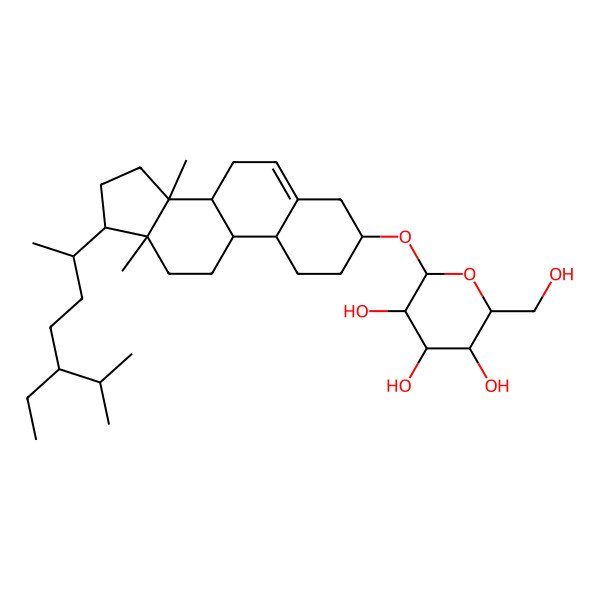 2D Structure of 2-[[17-(5-ethyl-6-methylheptan-2-yl)-13,14-dimethyl-2,3,4,7,8,9,10,11,12,15,16,17-dodecahydro-1H-cyclopenta[a]phenanthren-3-yl]oxy]-6-(hydroxymethyl)oxane-3,4,5-triol
