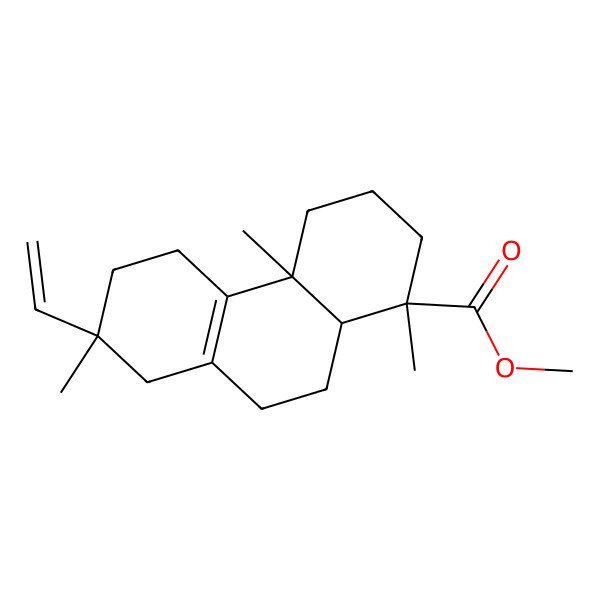 2D Structure of methyl (1R,4aS,7S,10aR)-7-ethenyl-1,4a,7-trimethyl-3,4,5,6,8,9,10,10a-octahydro-2H-phenanthrene-1-carboxylate 2D Structure of methyl (1R,4aS,7S,10aR)-7-ethenyl-1,4a,7-trimethyl-3,4,5,6,8,9,10,10a-octahydro-2H-phenanthrene-1-carboxylate