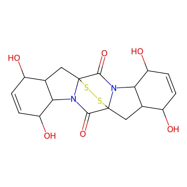 2D Structure of 5,8,15,18-Tetrahydroxy-21,22-dithia-3,13-diazahexacyclo[9.9.2.01,13.03,11.04,9.014,19]docosa-6,16-diene-2,12-dione
