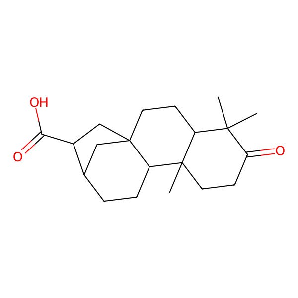 2D Structure of (1R,4R,9R,10S,13S,14R)-5,5,9-trimethyl-6-oxotetracyclo[11.2.1.01,10.04,9]hexadecane-14-carboxylic acid