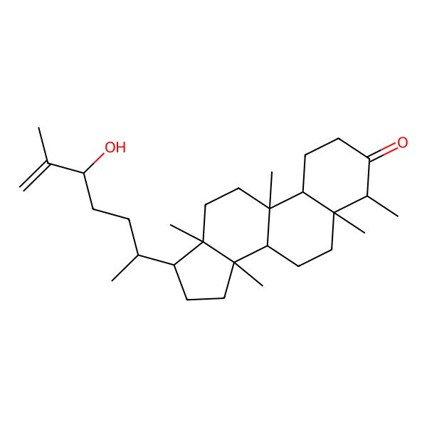2D Structure of (4R,5S,8R,9S,10S,13R,14S,17R)-17-[(2R,5R)-5-hydroxy-6-methylhept-6-en-2-yl]-4,5,9,13,14-pentamethyl-1,2,4,6,7,8,10,11,12,15,16,17-dodecahydrocyclopenta[a]phenanthren-3-one