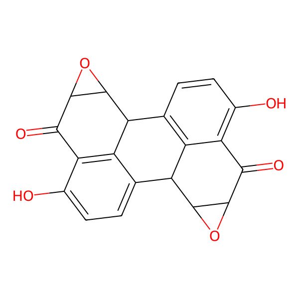 2D Structure of 8,18-Dihydroxy-4,14-dioxaheptacyclo[10.8.1.12,7.03,5.013,15.017,21.011,22]docosa-1(21),7,9,11(22),17,19-hexaene-6,16-dione