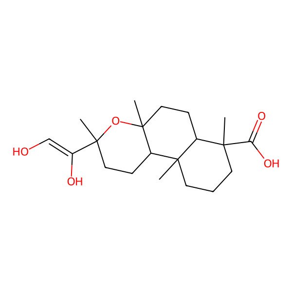 2D Structure of 3-(1,2-dihydroxyethenyl)-3,4a,7,10a-tetramethyl-2,5,6,6a,8,9,10,10b-octahydro-1H-benzo[f]chromene-7-carboxylic acid