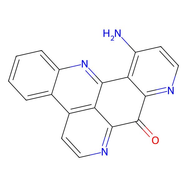 2D Structure of 3-Amino-6,10,20-triazapentacyclo[11.7.1.02,7.09,21.014,19]henicosa-1(20),2,4,6,9,11,13(21),14,16,18-decaen-8-one