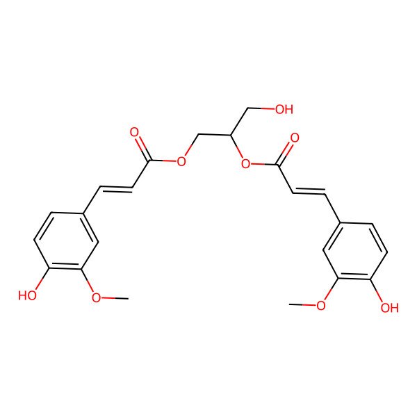2D Structure of [3-Hydroxy-2-[3-(4-hydroxy-3-methoxyphenyl)prop-2-enoyloxy]propyl] 3-(4-hydroxy-3-methoxyphenyl)prop-2-enoate