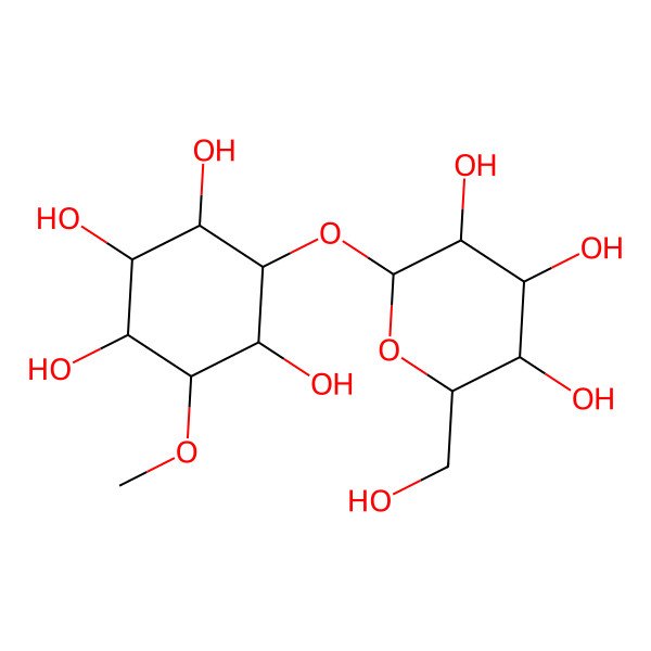2D Structure of (1S,2R,3R,4S,5S,6R)-4-methoxy-6-[(2R,3R,4S,5R,6R)-3,4,5-trihydroxy-6-(hydroxymethyl)oxan-2-yl]oxycyclohexane-1,2,3,5-tetrol