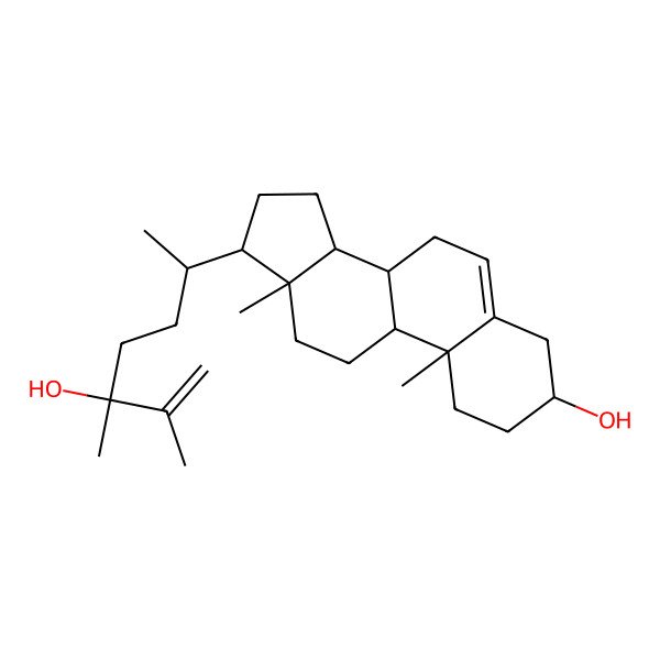 2D Structure of (3S,8S,9S,10R,13R,14S,17R)-17-[(2R,5S)-5-hydroxy-5,6-dimethylhept-6-en-2-yl]-10,13-dimethyl-2,3,4,7,8,9,11,12,14,15,16,17-dodecahydro-1H-cyclopenta[a]phenanthren-3-ol