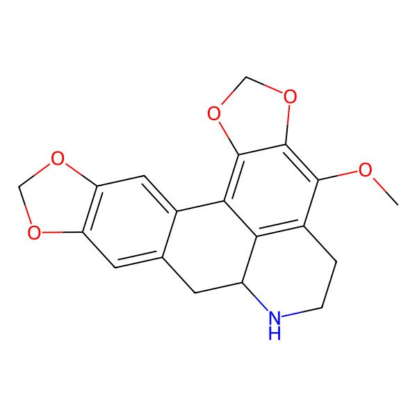 2D Structure of (12S)-17-methoxy-5,7,19,21-tetraoxa-13-azahexacyclo[10.10.1.02,10.04,8.016,23.018,22]tricosa-1(22),2,4(8),9,16(23),17-hexaene