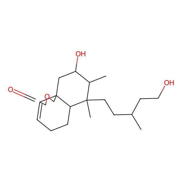 2D Structure of (6aR,7R,8S,9R,10aS)-9-hydroxy-7-[(3S)-5-hydroxy-3-methylpentyl]-7,8-dimethyl-5,6,6a,8,9,10-hexahydro-1H-benzo[d][2]benzofuran-3-one