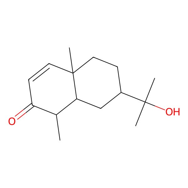 2D Structure of [1R-(1alpha,4aalpha,7alpha,8abeta)]-4a,5,6,7,8,8a-Hexahydro-7-(1-hydroxy-1-methylethyl)-1,4a-dimethyl-2(1H)-naphthalenone