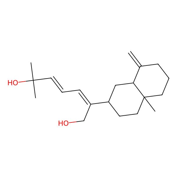 2D Structure of 2-(4a-Methyl-8-methylidene-1,2,3,4,5,6,7,8a-octahydronaphthalen-2-yl)-6-methylhepta-2,4-diene-1,6-diol