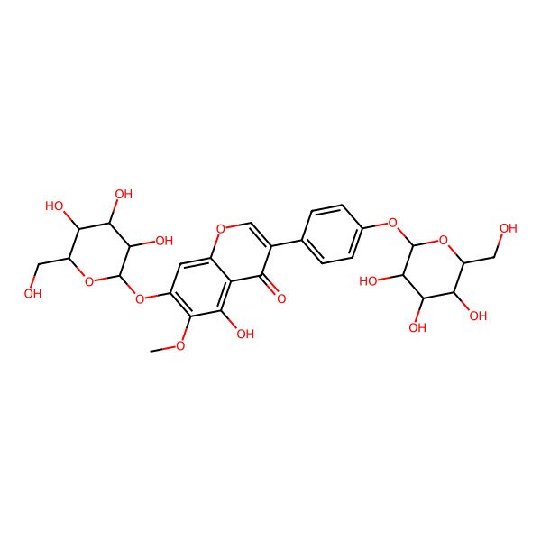 2D Structure of 5-Hydroxy-6-methoxy-7-[3,4,5-trihydroxy-6-(hydroxymethyl)oxan-2-yl]oxy-3-[4-[3,4,5-trihydroxy-6-(hydroxymethyl)oxan-2-yl]oxyphenyl]chromen-4-one