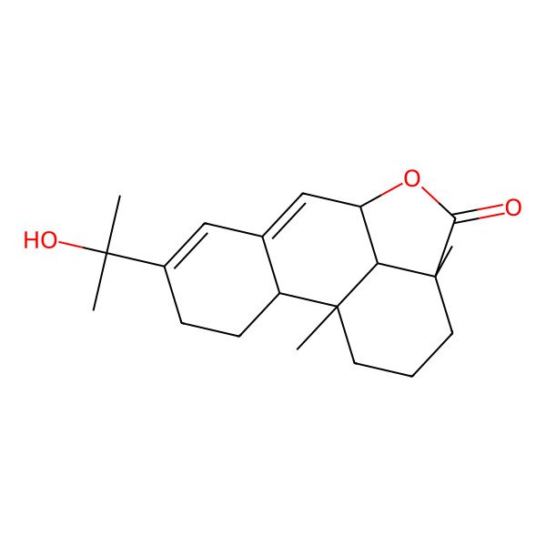 2D Structure of (1S,2S,9S,12R,16S)-5-(2-hydroxypropan-2-yl)-1,12-dimethyl-10-oxatetracyclo[7.6.1.02,7.012,16]hexadeca-5,7-dien-11-one