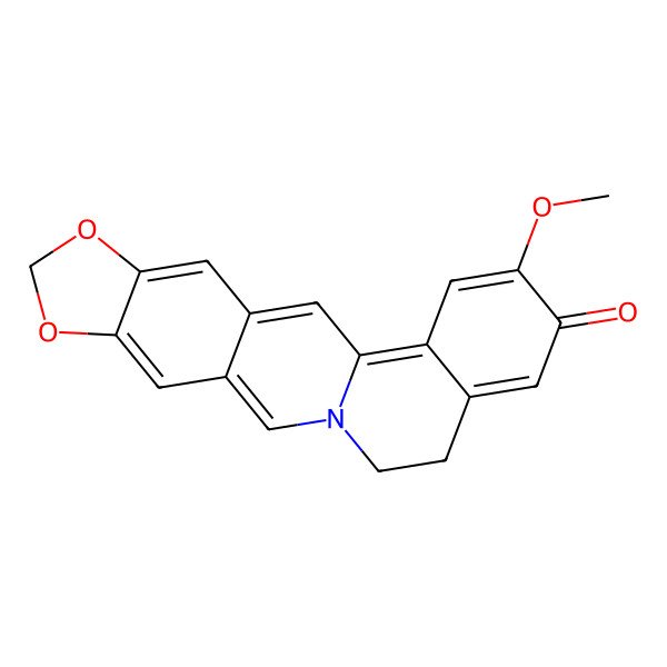 2D Structure of 16-Methoxy-6,8-dioxa-1-azapentacyclo[11.8.0.03,11.05,9.014,19]henicosa-2,4,9,11,13,15,18-heptaen-17-one