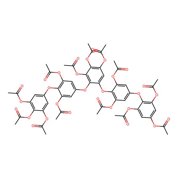 2D Structure of [3,5-Diacetyloxy-4-[3,5-diacetyloxy-4-[3,4,5-triacetyloxy-2-[3,5-diacetyloxy-4-(3,4,5-triacetyloxyphenoxy)phenoxy]phenoxy]phenoxy]phenyl] acetate