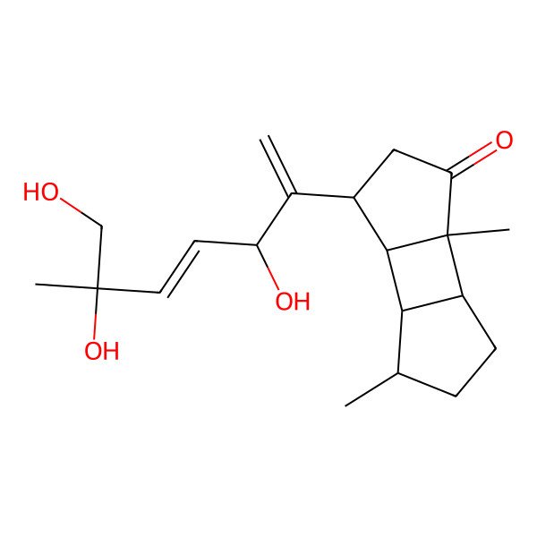 2D Structure of (1S,2R,5R,6R,7R,8R)-2,8-dimethyl-5-[(3R,4E,6R)-3,6,7-trihydroxy-6-methylhepta-1,4-dien-2-yl]tricyclo[5.3.0.02,6]decan-3-one