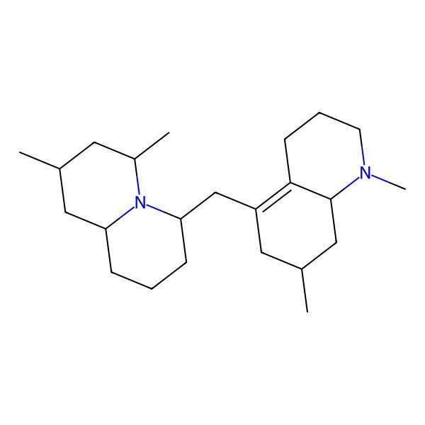 2D Structure of (7R,8aR)-5-[[(4R,6R,8S,9aR)-6,8-dimethyl-2,3,4,6,7,8,9,9a-octahydro-1H-quinolizin-4-yl]methyl]-1,7-dimethyl-3,4,6,7,8,8a-hexahydro-2H-quinoline