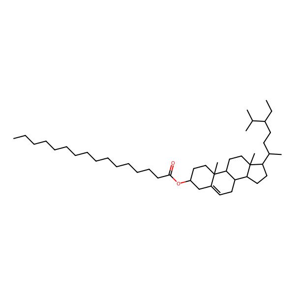 2D Structure of [(8S,9S,10R,13R,14S,17R)-17-[(2R,5R)-5-ethyl-6-methylheptan-2-yl]-10,13-dimethyl-2,3,4,7,8,9,11,12,14,15,16,17-dodecahydro-1H-cyclopenta[a]phenanthren-3-yl] hexadecanoate