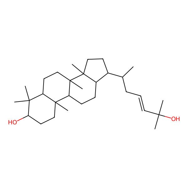 2D Structure of 17-(6-hydroxy-6-methylhept-4-en-2-yl)-4,4,8,10,14-pentamethyl-2,3,5,6,7,9,11,12,13,15,16,17-dodecahydro-1H-cyclopenta[a]phenanthren-3-ol