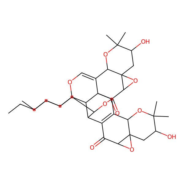 2D Structure of (1S,2R,4R,6R,8S,11S,15S,16R,17S,20R,22R,24S,27R,30R)-8,24-dihydroxy-9,9,25,25-tetramethyl-15,30-dipentyl-5,10,14,21,26,29-hexaoxanonacyclo[15.11.2.02,12.02,16.04,6.06,11.018,28.020,22.022,27]triaconta-12,18(28)-diene-3,19-dione