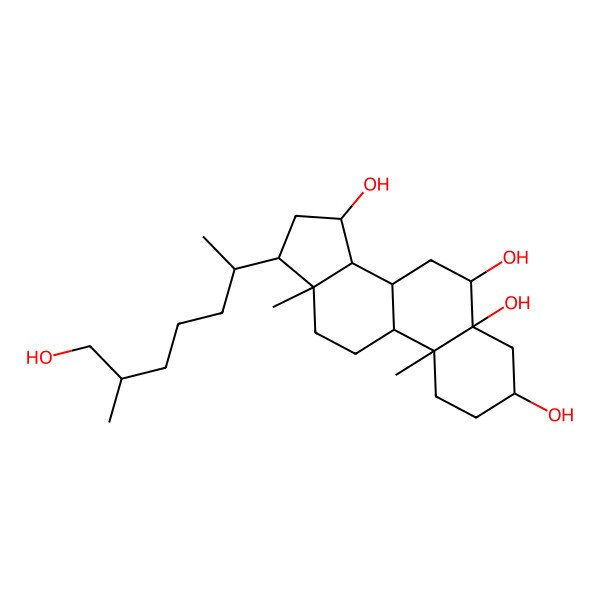 2D Structure of 17-(7-Hydroxy-6-methylheptan-2-yl)-10,13-dimethyl-1,2,3,4,6,7,8,9,11,12,14,15,16,17-tetradecahydrocyclopenta[a]phenanthrene-3,5,6,15-tetrol