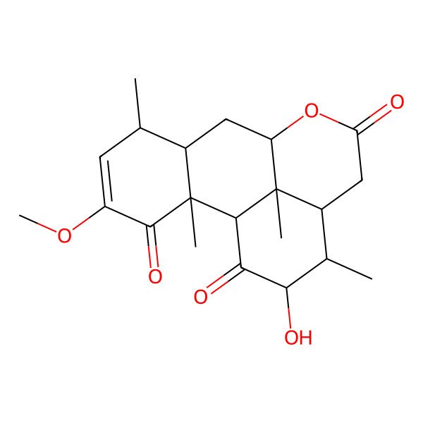 2D Structure of (1R,2S,6S,7S,9R,13S,14R,15S,17S)-15-hydroxy-4-methoxy-2,6,14,17-tetramethyl-10-oxatetracyclo[7.7.1.02,7.013,17]heptadec-4-ene-3,11,16-trione
