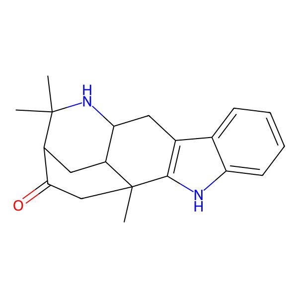 2D Structure of (1R,12R,15S,17S)-1,14,14-trimethyl-3,13-diazapentacyclo[13.2.2.02,10.04,9.012,17]nonadeca-2(10),4,6,8-tetraen-19-one