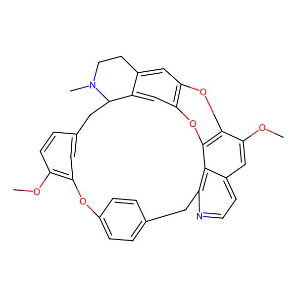 2D Structure of 13,27-Dimethoxy-7-methyl-15,29,31-trioxa-7,22-diazaoctacyclo[19.9.3.216,19.14,30.110,14.03,8.025,33.028,32]heptatriaconta-1(30),2,4(34),10(37),11,13,16,18,21,23,25,27,32,35-tetradecaene