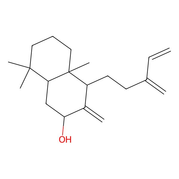 2D Structure of (2S,4R,4aS,8aS)-4a,8,8-trimethyl-3-methylidene-4-(3-methylidenepent-4-enyl)-2,4,5,6,7,8a-hexahydro-1H-naphthalen-2-ol