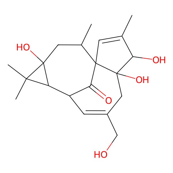 2D Structure of 4,5,12-Trihydroxy-7-(hydroxymethyl)-3,11,11,14-tetramethyltetracyclo[7.5.1.01,5.010,12]pentadeca-2,7-dien-15-one