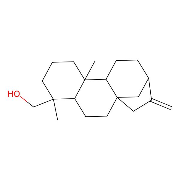 2D Structure of [(1S,4S,5R,9S,10S,13R)-5,9-dimethyl-14-methylidene-5-tetracyclo[11.2.1.01,10.04,9]hexadecanyl]methanol
