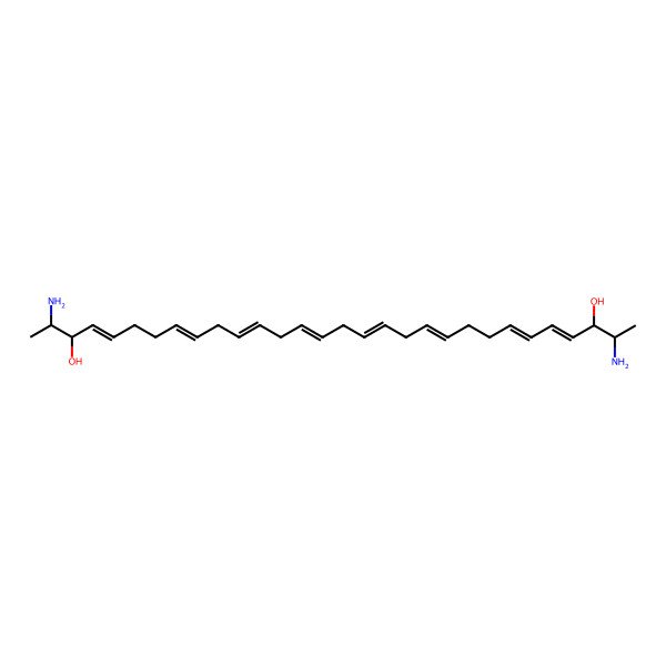 2D Structure of (2S,3S,4E,6E,10Z,13Z,16Z,19Z,22Z,26E,28S,29S)-2,29-diaminotriaconta-4,6,10,13,16,19,22,26-octaene-3,28-diol