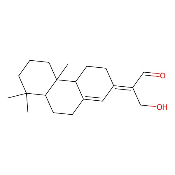 2D Structure of (2E)-2-[(4aR,4bR,8aR)-4b,8,8-trimethyl-4,4a,5,6,7,8a,9,10-octahydro-3H-phenanthren-2-ylidene]-3-hydroxypropanal