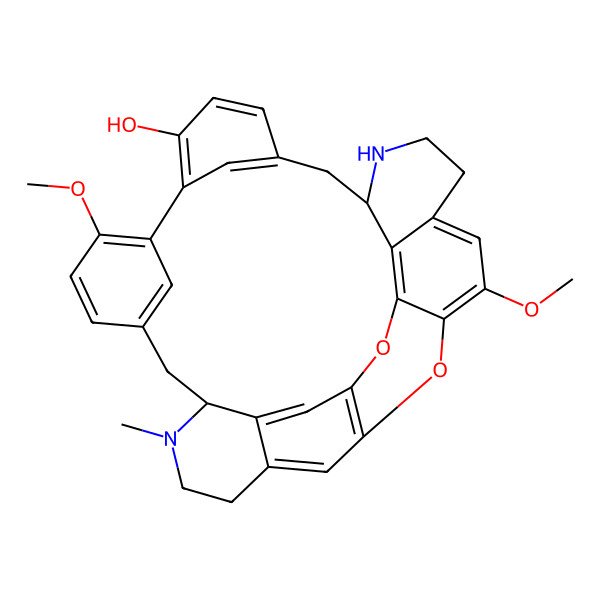 2D Structure of 13,27-Dimethoxy-7-methyl-29,31-dioxa-7,22-diazaoctacyclo[19.9.3.14,30.110,14.115,19.03,8.025,33.028,32]hexatriaconta-1(30),2,4(34),10(36),11,13,15,17,19(35),25,27,32-dodecaen-16-ol