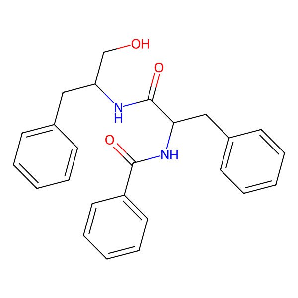 2D Structure of Benzenepropanamide, alpha-(benzoylamino)-N-[1-(hydroxymethyl)-2-phenylethyl]-, [S-(R*,R*)]-; (alphaS)-alpha-(Benzoylamino)-N-[(1S)-1-(hydroxymethyl)-2-phenylethyl]benzenepropanamide