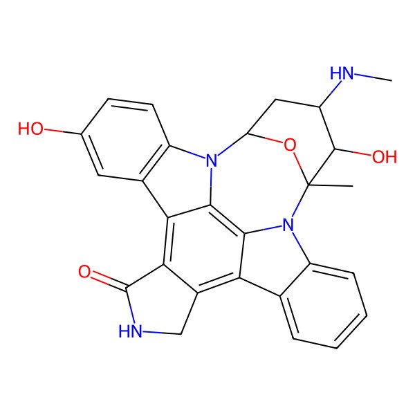 2D Structure of (2S,3S,4S,6R)-3,11-dihydroxy-2-methyl-4-(methylamino)-29-oxa-1,7,17-triazaoctacyclo[12.12.2.12,6.07,28.08,13.015,19.020,27.021,26]nonacosa-8(13),9,11,14,19,21,23,25,27-nonaen-16-one