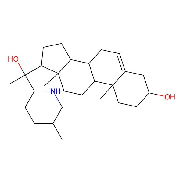 2D Structure of 17-[1-hydroxy-1-(5-methylpiperidin-2-yl)ethyl]-10,13-dimethyl-2,3,4,7,8,9,11,12,14,15,16,17-dodecahydro-1H-cyclopenta[a]phenanthren-3-ol
