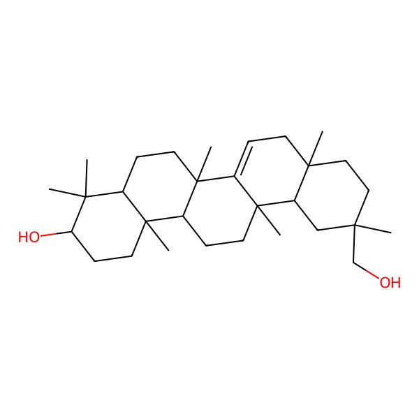 2D Structure of 11-(Hydroxymethyl)-4,4,6a,6a,8a,11,14b-heptamethyl-1,2,3,4a,5,6,8,9,10,12,12a,13,14,14a-tetradecahydropicen-3-ol