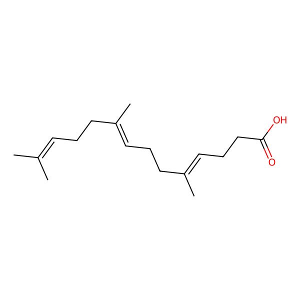 2D Structure of 4,8,12-Tetradecatrienoic acid, 5,9,13-trimethyl-