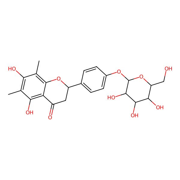 2D Structure of Farrerol 4'-O-beta-D-glucopyranoside 2D Structure of Farrerol 4'-O-beta-D-glucopyranoside