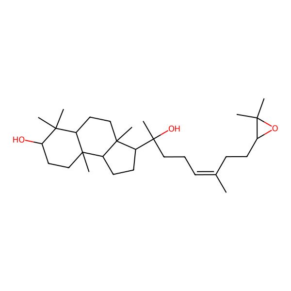 2D Structure of 3-[8-(3,3-Dimethyloxiran-2-yl)-2-hydroxy-6-methyloct-5-en-2-yl]-3a,6,6,9a-tetramethyl-1,2,3,4,5,5a,7,8,9,9b-decahydrocyclopenta[a]naphthalen-7-ol
